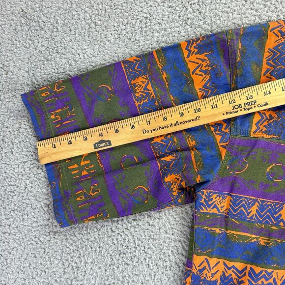 Introspect Mens Multicolor Geometric Cotton Collared Button Down Shirt Medium - Picture 7 of 7